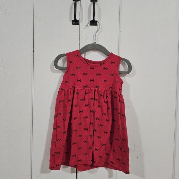 Hudson BabyGirls Quilted Cardigan and Dress, Red Black Bows 2T - Picture 4 of 6
